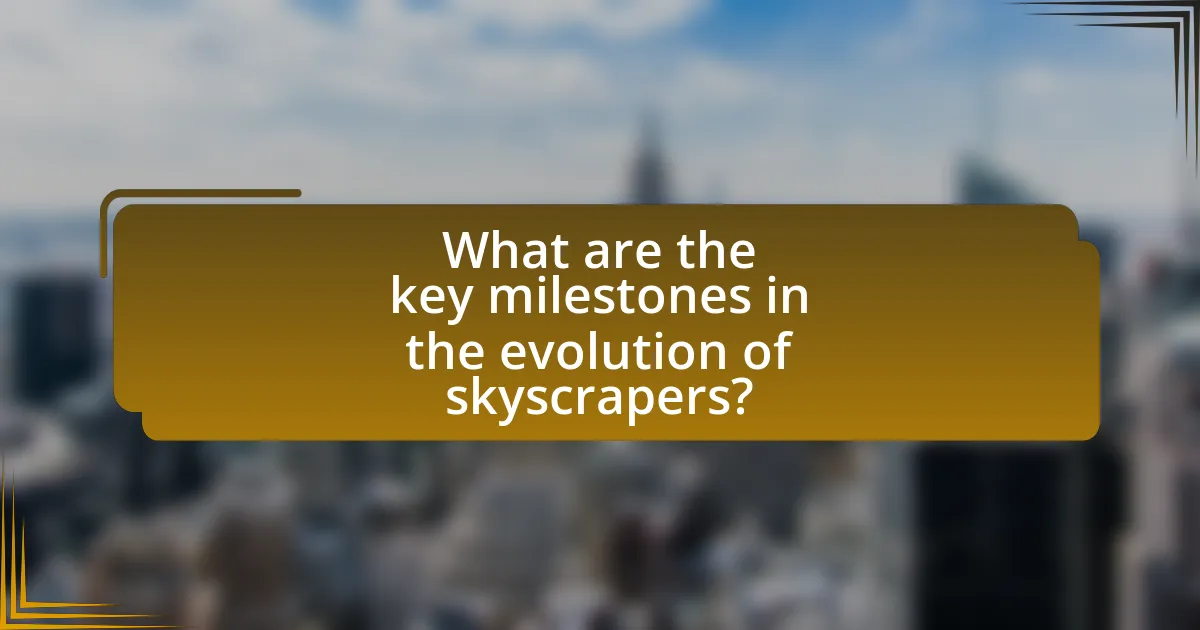 What are the key milestones in the evolution of skyscrapers?